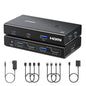 UGREEN 2-In-1 HDMI KVM Switch 4 USB Ports 4K@60Hz–Black